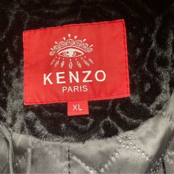 KENZO Paris Black Velour Velvet Gold & Strappy Jacket size XL - Picture 7 of 11